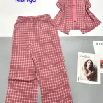 Đồ bộ mango quần dài áo sát nách in nhiều  hoạ tiết