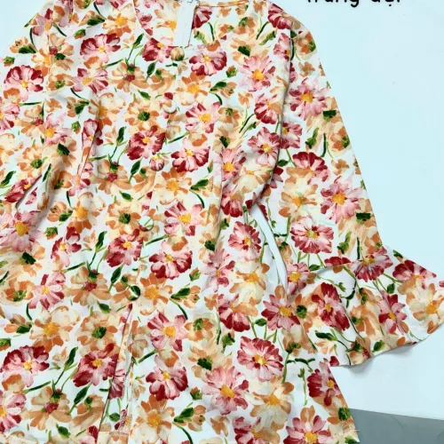 Đồ bộ  mango quần dài trơn áo tay dài có nút in nhiều hoa đẹp