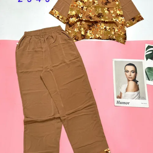 Đồ bộ  mango quần dài trơn áo tay lỡ