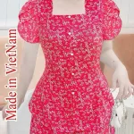 Đồ bộ mango quần đùi áo cổ vuông tay bèo nhiều hoạ tiết siêu sang