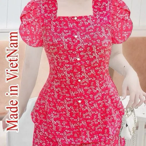 Đồ bộ mango quần đùi áo cổ vuông tay bèo nhiều hoạ tiết siêu sang