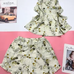 Đồ bộ mango quần đùi áo hai dây có nơ