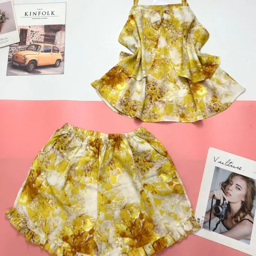 Đồ bộ mango quần đùi áo hai dây có nơ