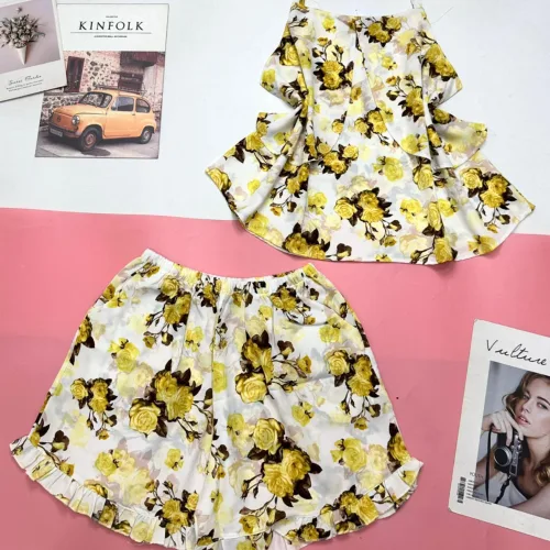 Đồ bộ mango quần đùi áo hai dây có nơ