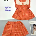 Đồ bộ mango quần đùi caro áo sát nách phối ren