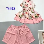 Đồ bộ mango quần đùi trơn áo hai dây siêu mát