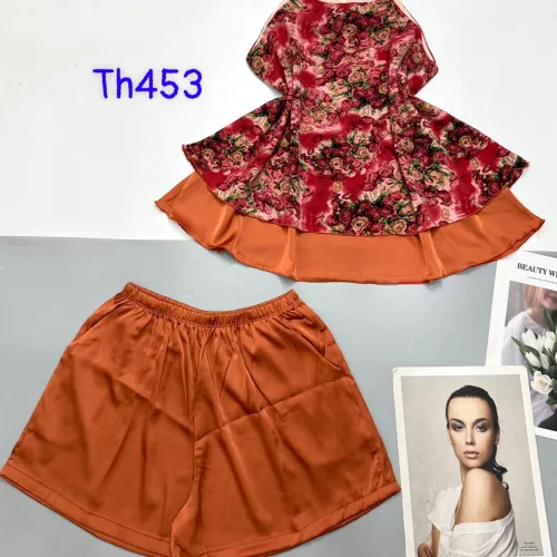Đồ bộ mango quần đùi trơn áo hai dây siêu mát