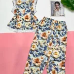 Đồ bộ mango quần lỡ áo sát nách ren nhiều hoạ tiết