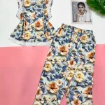 Đồ bộ mango quần lỡ áo sát nách ren nhiều hoạ tiết