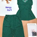 Đồ bộ mango quần ngố áo tay bèo chấm bi
