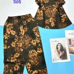 Đồ bộ mango quần ngố áo tay bèo có bông