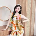Đồ bộ mango siêu mát quần đùi áo ba lỗ in nhiều hình dễ thương