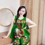 Đồ bộ mango siêu mát quần đùi áo ba lỗ in nhiều hình dễ thương