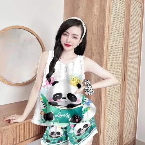 Đồ bộ mango siêu mát quần đùi áo ba lỗ in nhiều hình dễ thương