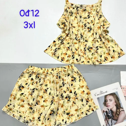 Đồ bộ mango siêu mát quần đùi bèo áo hai dây nhiều hoạ tiết