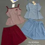 Đồ bộ nữ 2 dây chất thun quần đùi Xs-909584