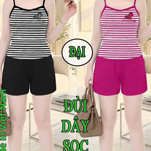 Đồ bộ nữ 2 dây chất thun quần đùi Xs-909584
