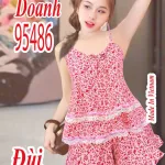 Đồ bộ nữ 2 dây vải mango 2 tầng Dd-95486