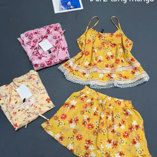 Đồ bộ nữ 2 dây vải mango 2 tầng Dd-95486