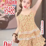 Đồ bộ nữ 2 dây vải mango 2 tầng Dd-95486