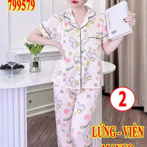 Đồ bộ nữ mặt nhà pijama tay ngắn quần lững nhiều size MT-9579
