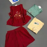 Đồ bộ nữ sát nách quần đùi thêu chữ