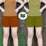 Đồ bộ nữ sát nách quần đùi XS 9087 9587 chất cotton 4 chiều