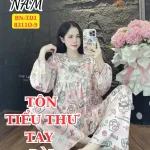 Đồ bộ nữ tay dài quần dài chất tole BN-8310
