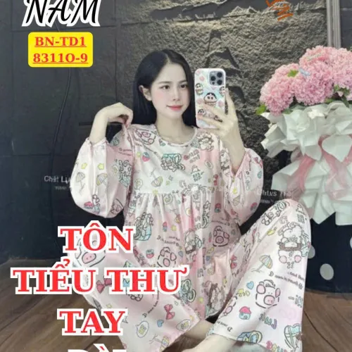 Đồ bộ nữ tay dài quần dài chất tole BN-8310