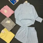 Đồ bộ nữ tay dài quần đùi chất kate Nhu-1026