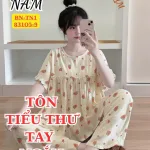 Đồ bộ nữ tay ngắn quần dài vải tole BN-8305
