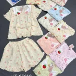 Đồ bộ nữ tay ngắn quần đùi chất cotton hàn không giãn HT-95210