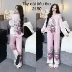 Đồ bộ pijama latin quần dài áo tay dài in hình labubu