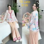 Đồ bộ pijama latin quần dài áo tay dài in hình thú