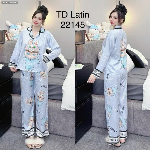 Đồ bộ pijama latin quần dài áo tay dài in hình thú dễ thương