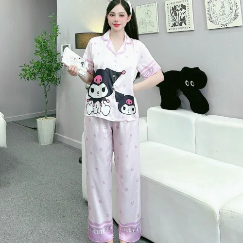 Đồ bộ pijama latin quần dài áo tay ngắn in nhiều hình