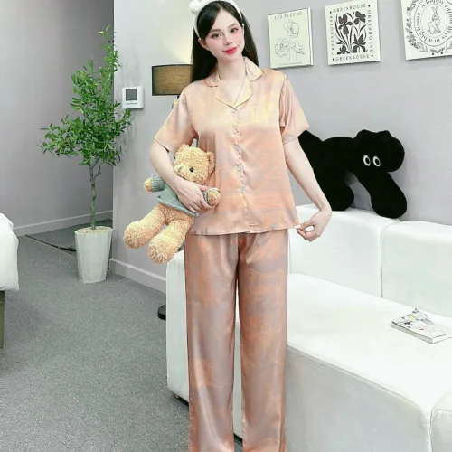 Đồ bộ pijama latin quần dài áo tay ngắn in nhiều hình