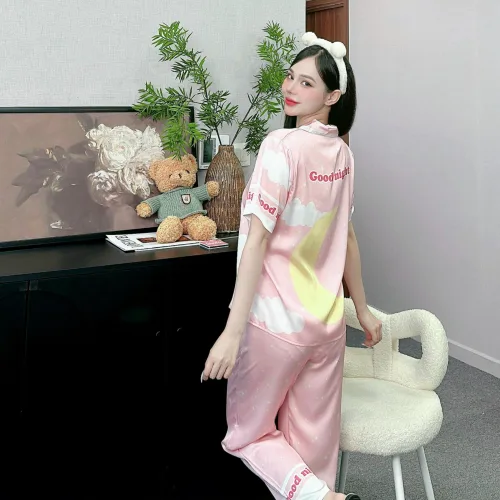 Đồ bộ pijama latin quần dài áo tay ngắn in nhiều hình