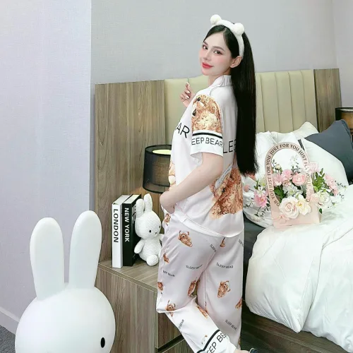 Đồ bộ pijama latin quần dài áo tay ngắn in nhiều hình