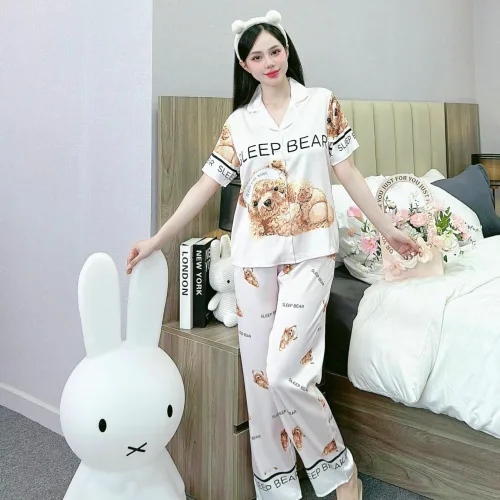 Đồ bộ pijama latin quần dài áo tay ngắn in nhiều hình