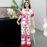 Đồ bộ pijama latin quần dài áo tay ngắn in nhiều hình