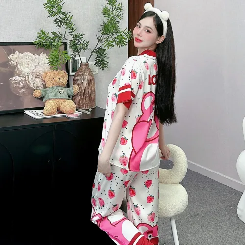 Đồ bộ pijama latin quần dài áo tay ngắn in nhiều hình