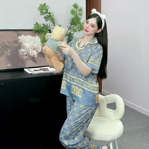Đồ bộ pijama latin quần dài áo tay ngắn in nhiều hình