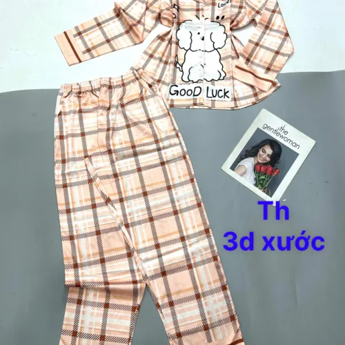 Đồ bộ pijama quần dài áo tay dài in nhiều hình