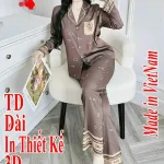 Đồ bộ pijama quần dài áo tay dài in nhiều hình