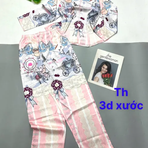 Đồ bộ pijama quần dài áo tay dài in nhiều hình
