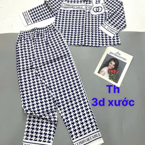 Đồ bộ pijama quần dài áo tay dài in nhiều hình