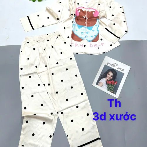 Đồ bộ pijama quần dài áo tay dài in nhiều hình