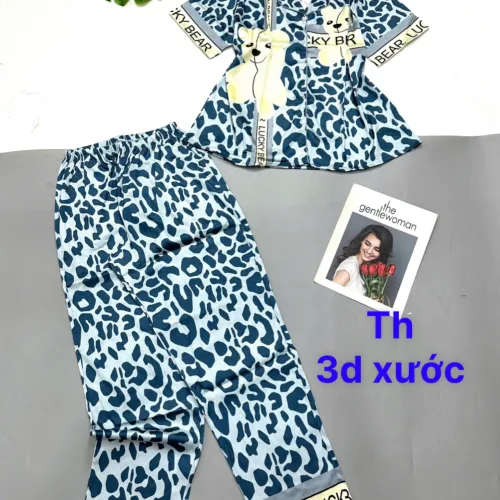 Đồ bộ pijama quần dài áo tay ngắn in nhiều hình