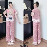 Đồ bộ pijama quần dài áo tay ngắn  in nhiều hình dễ thương
